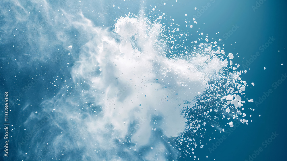 Fototapeta premium An abstract design of a white powder snow cloud.