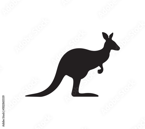 Kangaroo silhouette vector  photo