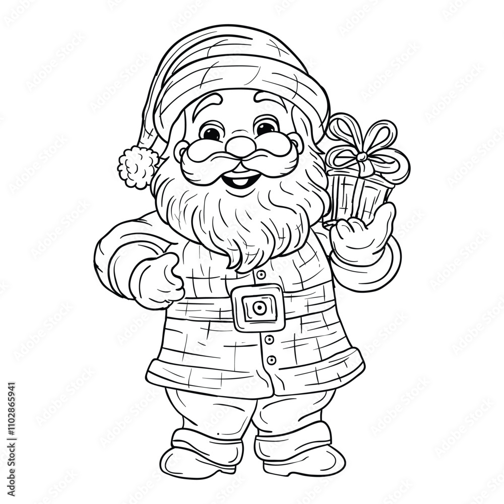 Hand drawing style of cute Santa Claus vector. It is suitable for Christmas icon, sign or symbol. Hand drawing style of cute Santa Claus vector. It is suitable for Christmas icon, sign or symbol.