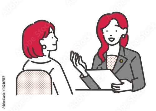 弁護士に相談する人のベクターイラスト