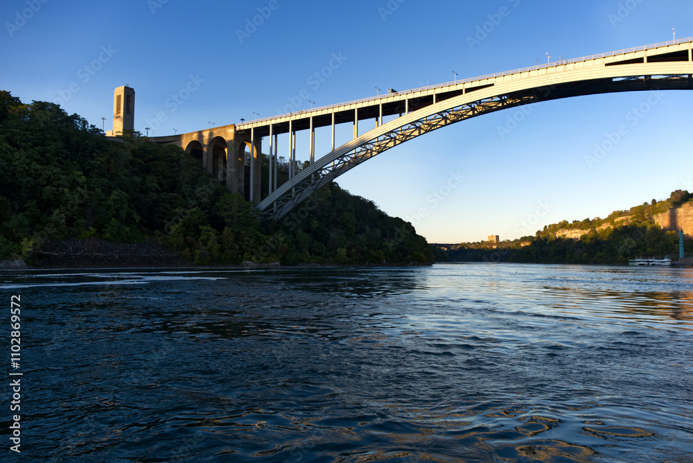 Niagara Falls - Rainbow Bridge from Boat