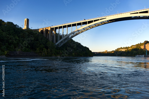 Niagara Falls - Rainbow Bridge from Boat photo