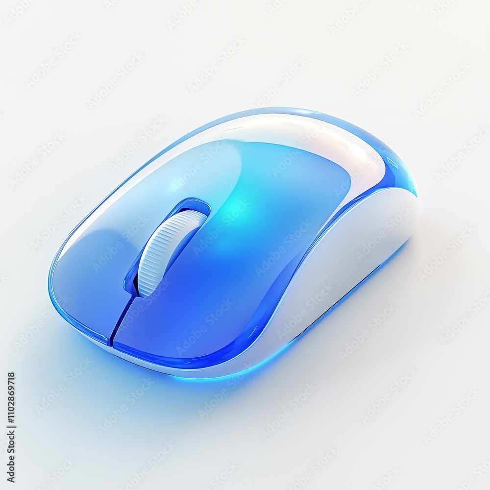 blue computer mouse