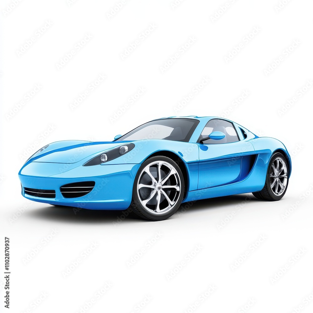 Blue car isolated on white background Blue car isolated on white background