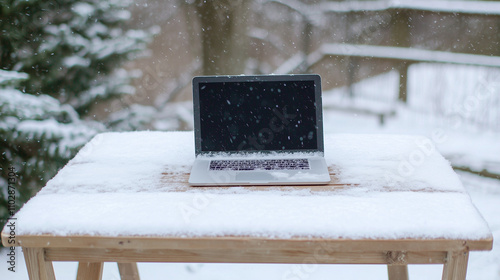Snowy Day Laptop: A laptop ...
