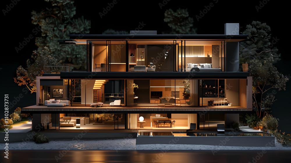 house in night house in night