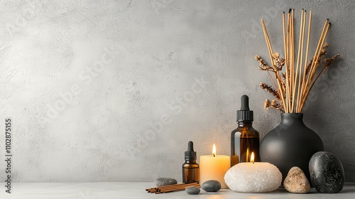 Creating a serene atmosphere with candles incense sticks and essential oils for mindfulness and relaxation at home