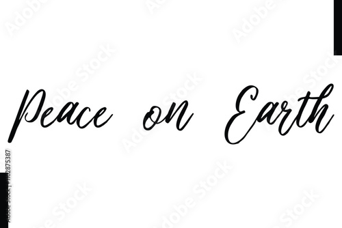 Peace on Earth text christmas holiday quotes istalist typography
