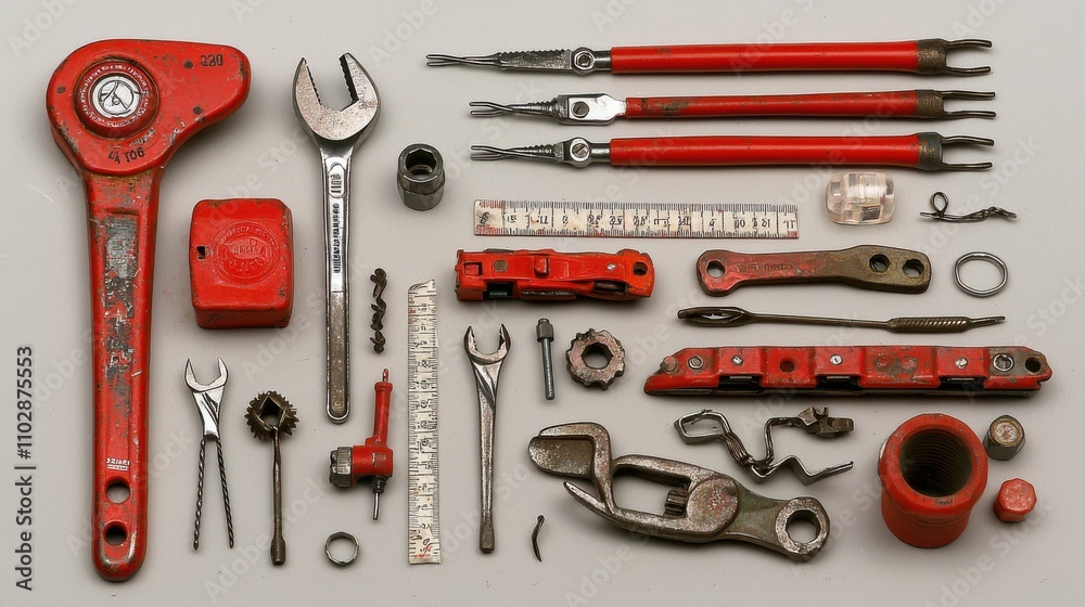 Essential tool kit small hand tools for diy projects home workshop tools overview organized workspace practical tool use Essential tool kit small hand tools for diy projects home workshop tools overview organized workspace practical tool use