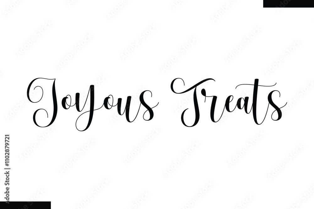 Fototapeta premium Joyous Treats Christmas quotes text typography