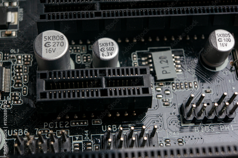electronic board with radio components electronic board with radio components