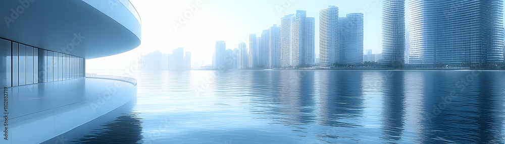 Fototapeta premium Modern Architecture by the Water.