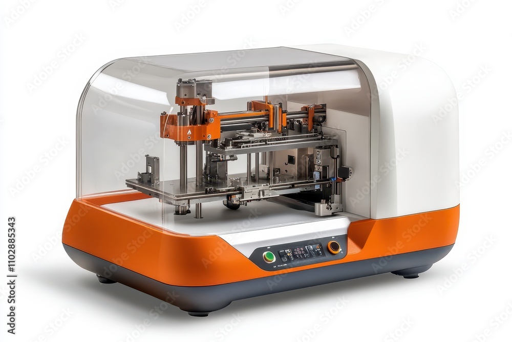 Modern Desktop 3D Printer in Sleek Design Showcasing Innovation in Additive Manufacturing Technology for Prototyping and Creative Projects Modern Desktop 3D Printer in Sleek Design Showcasing Innovation in Additive Manufacturing Technology for Prototyping and Creative Projects