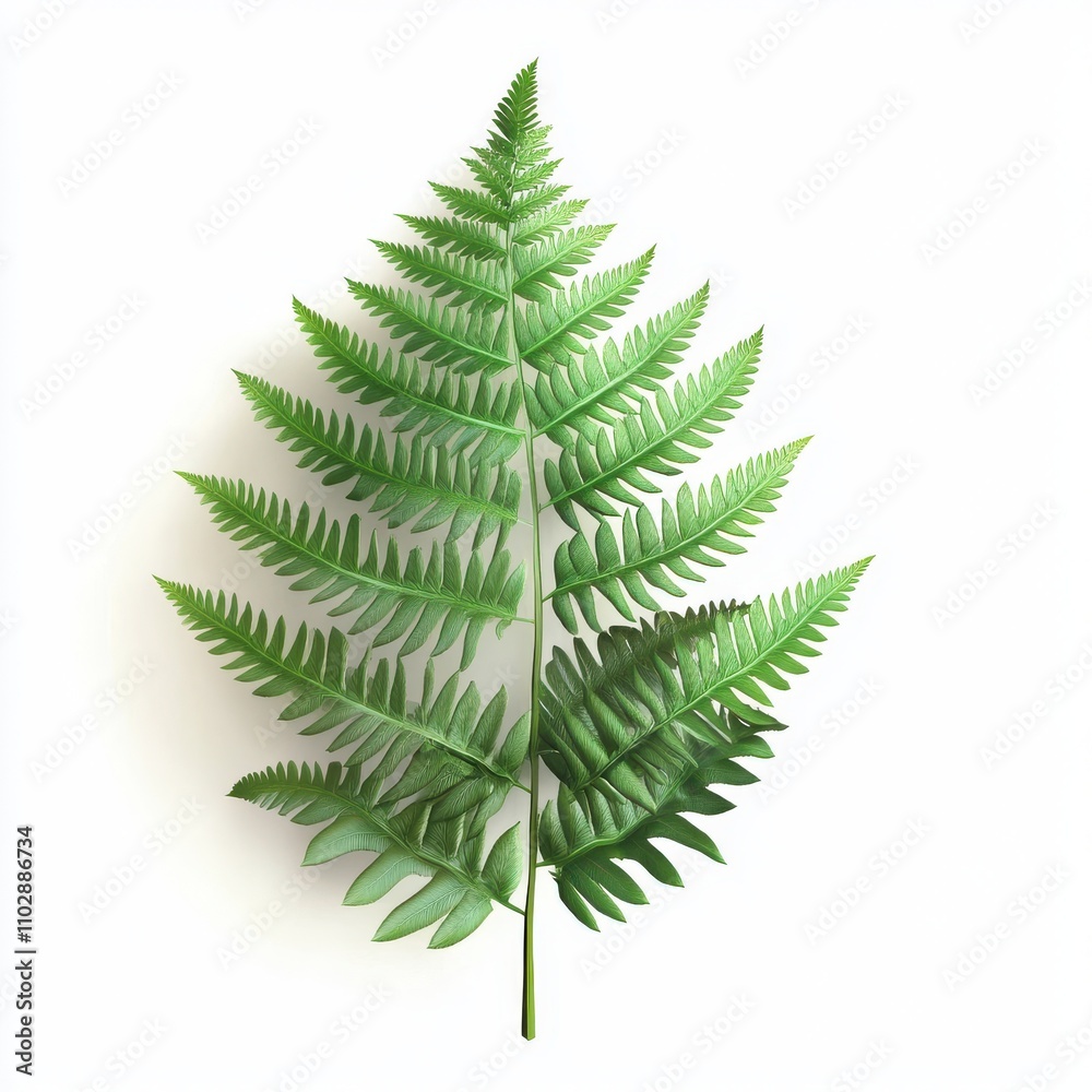 Green leaves of fern isolated on white background Green leaves of fern isolated on white background