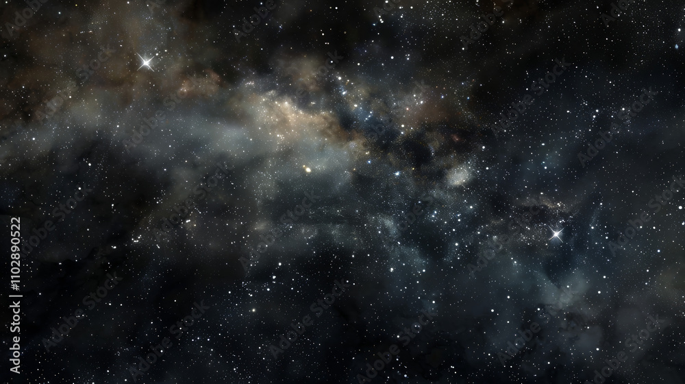 Enigmatic Galactic Black with Stars Enigmatic Galactic Black with Stars