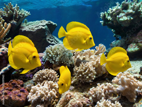 yellow tang fish family