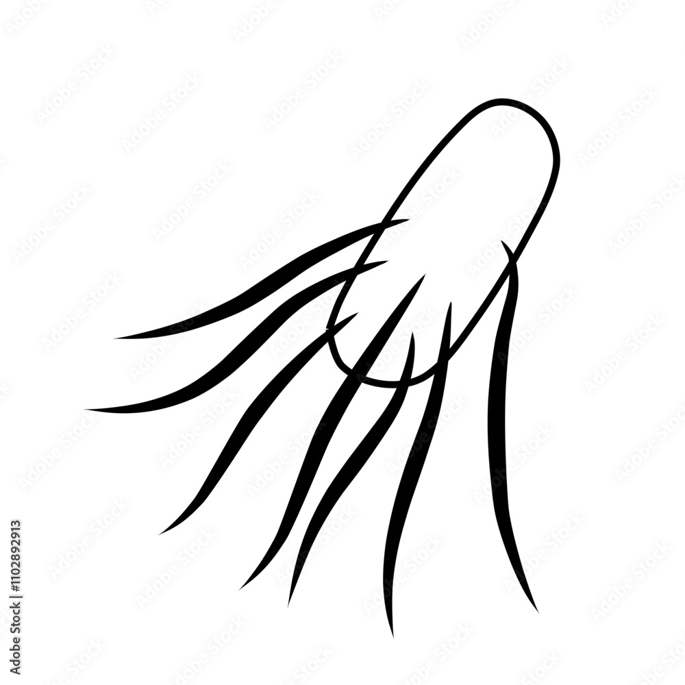 Germ bacteria arranged in thin line style Germ bacteria arranged in thin line style