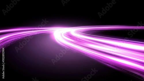 Futuristic Abstract Background with Vibrant Purple Light Trails Creating a Sense of Motion and Speed Against a Dark Backdrop for Creative Projects