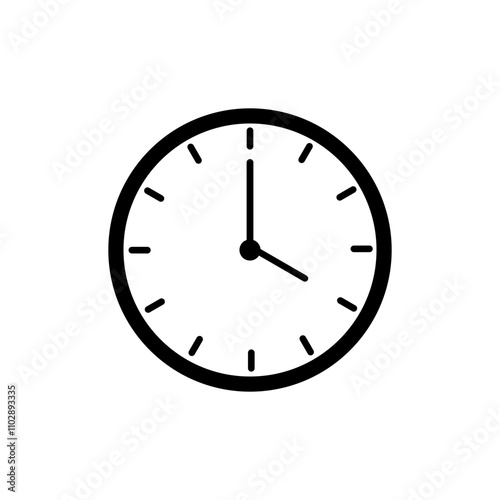 Time and Clock icons vector. Clocks icon design, 4 am or 4 pm clock icon