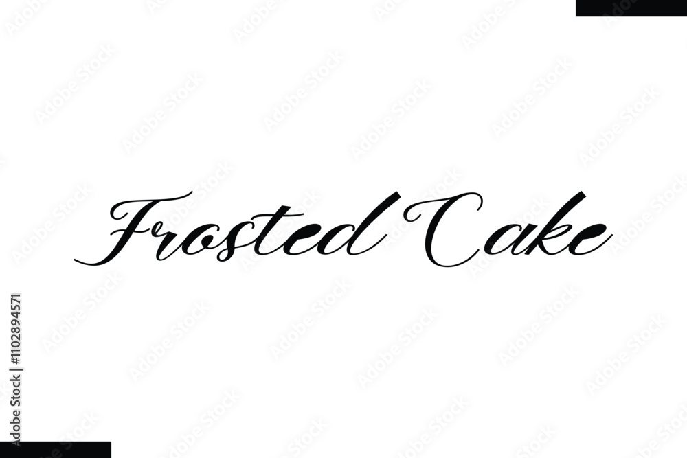 Fototapeta premium Frosted Cake Christmas quotes text typography