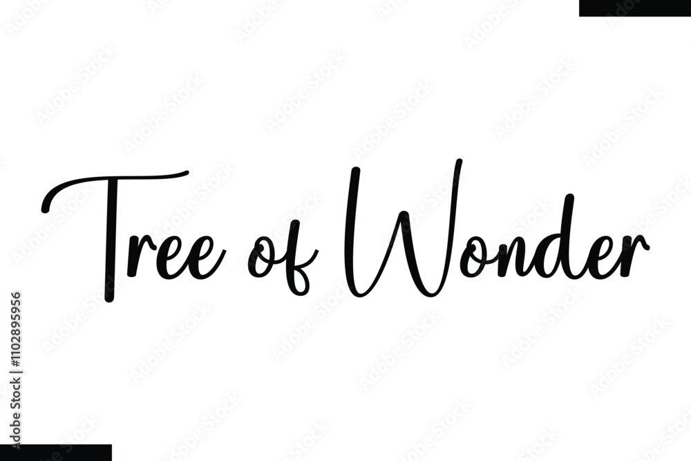 Fototapeta premium Tree of Wonder Christmas trees quotes text typography