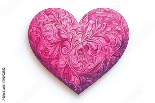 Heart-shaped artwork on a light background graphic