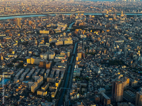 Sunset Over The Tokyo City Japan