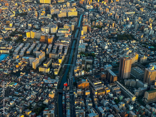 Sunset Over The Tokyo City Japan