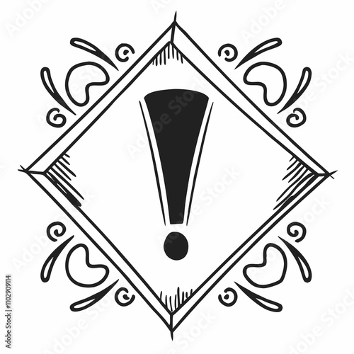exclamatory mark sign illustrations vector art isolated white background 