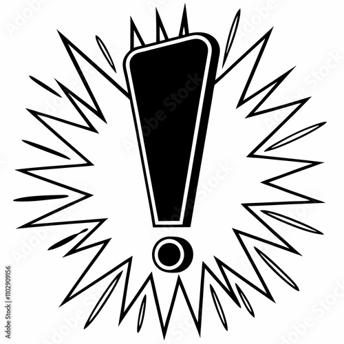exclamatory mark sign illustrations vector art isolated white background 