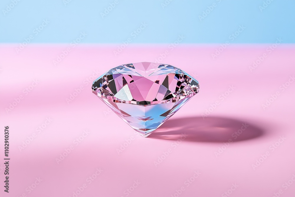A crystal-clear diamond with precisely cut facets radiating light in a controlled daylight studio environment, showcasing its clarity and brilliance A crystal-clear diamond with precisely cut facets radiating light in a controlled daylight studio environment, showcasing its clarity and brilliance