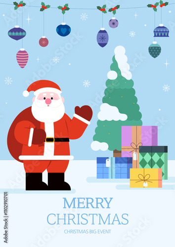 Happy Merry Christmas with Santa