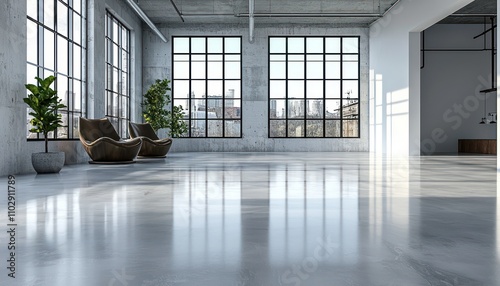 Modern, clean look for industrial epoxy flooring.