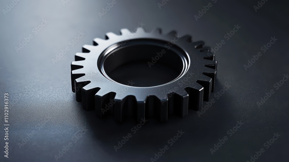 Minimalist Gears on Dark Gray Background Minimalist Gears on Dark Gray Background