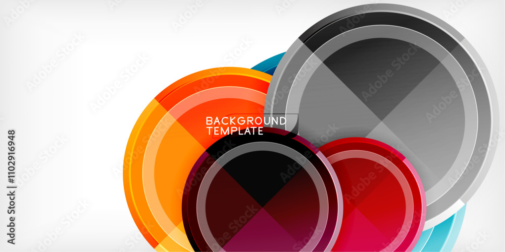 Geometric design abstract background - circles Geometric design abstract background - circles