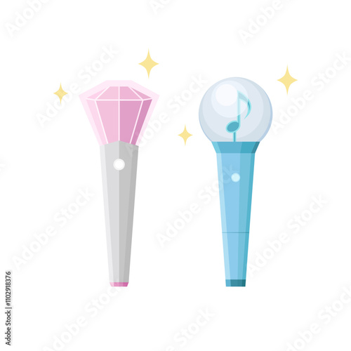 K-pop pink and blue lightstick