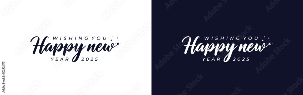 Wishing you Happy new year 2025 design. Premium vector editable 2025 Happy new year logo design. Wishing you Happy new year 2025 design. Premium vector editable 2025 Happy new year logo design.