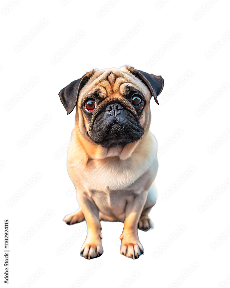 pug dog isolated on white background pug dog isolated on white background