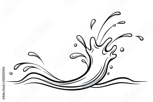 Water Splash Vector Illustration for Creative Projects