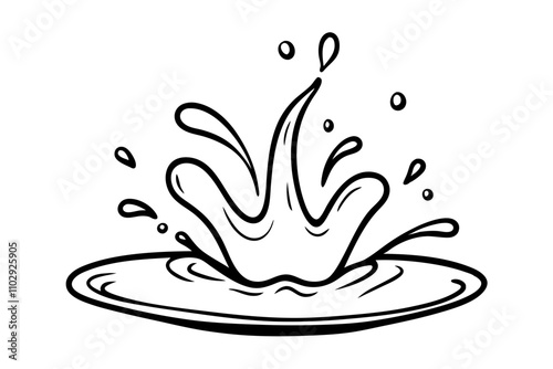 Water Splash Vector Illustration for Creative Projects