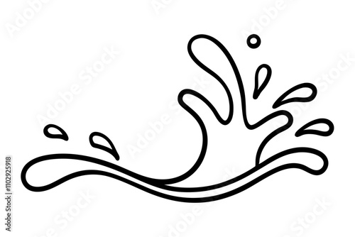 Water Splash Vector Illustration for Creative Projects photo