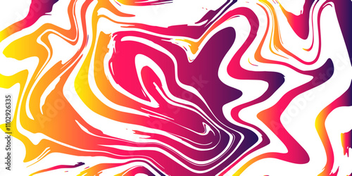 Abstract Marble texture background. Pink and white mixing oil paint texture. Horizontal banner with waves background. Splash of paint. Colorful liquid. Fluid motion ink water design.