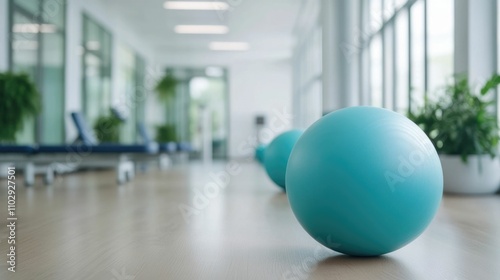 Therapy Session with Physical Therapy Equipment for Confident Living  Restorative care and rehabilitation equipment in a wellness clinic or healthcare facility for improving mobility function
