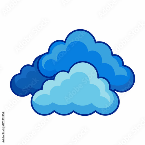 Clouds vector illustration on white background