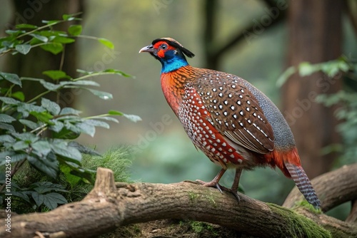 Satyr tragopan (Tragopan satyra) bird photo