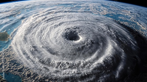 Wallpaper Mural Aerial view of a powerful hurricane swirling over the ocean. Torontodigital.ca