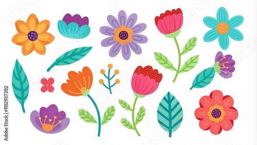 Beautiful romantic flower collection with roses, leaves, floral bouquets, flower compositions. Beautiful collection of blush and roses. Hand drawn floral wreath, Floral wreath with leaves for wedding