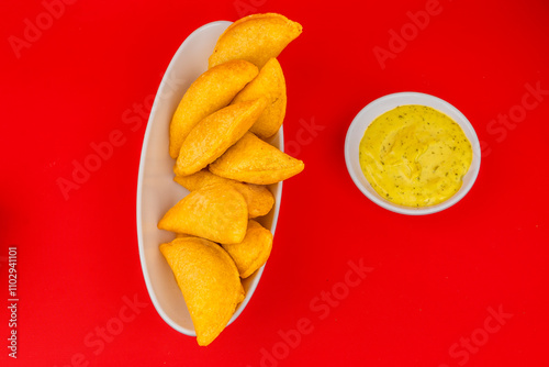 Fried empanadas, typical Colombian food photo