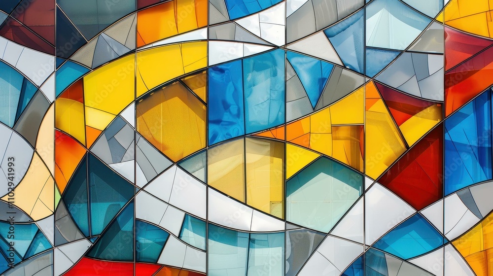 Abstract Architectural Masterpiece: A Symphony of Colors and Geometric Precision in Modern Design Abstract Architectural Masterpiece: A Symphony of Colors and Geometric Precision in Modern Design
