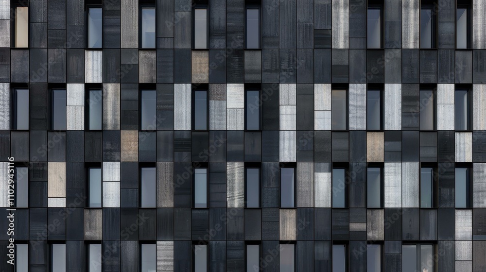 Abstract Architectural Photography: Geometric Facade of a Modern Building Abstract Architectural Photography: Geometric Facade of a Modern Building